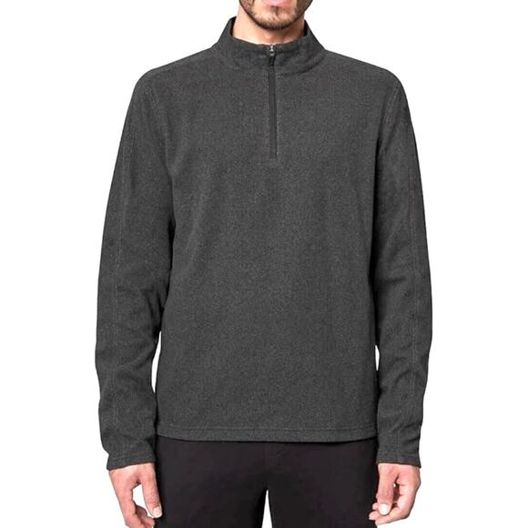 Mondetta Knit 1/4 Zip Pullover Lightweight Jacket Shirt Black Mens Large NEW - Picture 1 of 7